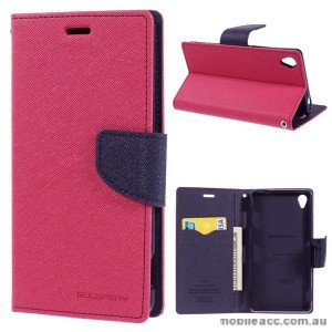 Korean Mercury Fancy Diary Wallet Case for Sony Xperia Z3 - Hot Pink