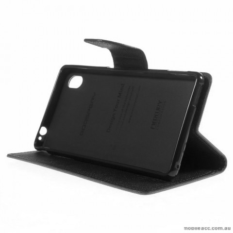 Korean Mercury Goospery Fancy Diary Wallet Case for Sony Xperia M4 Black