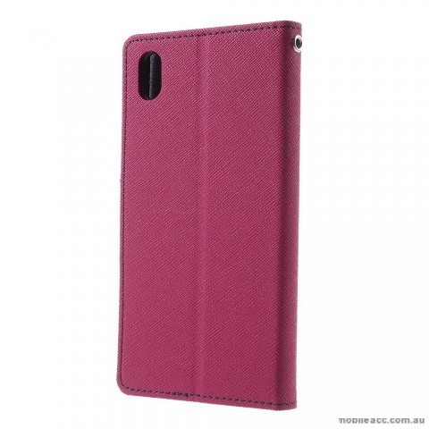 Korean Mercury Fancy Diary Wallet Case for Sony Xperia Z5 Hot Pink