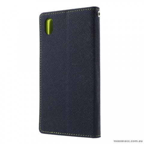 Korean Mercury Fancy Diary Wallet Case for Sony Xperia Z5 Blue