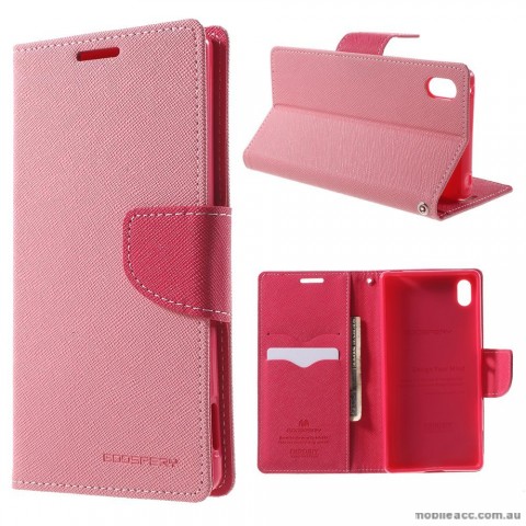 Korean Mercury Fancy Diary Wallet Case for Sony Xperia Z5 Compact Pink