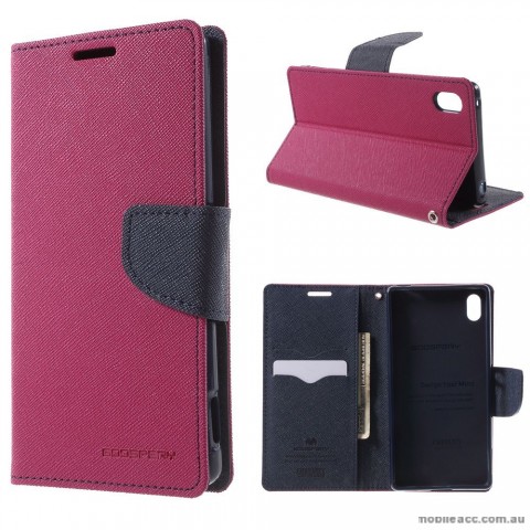 Korean Mercury Fancy Diary Wallet Case for Sony Xperia Z5 Compact Hot Pink