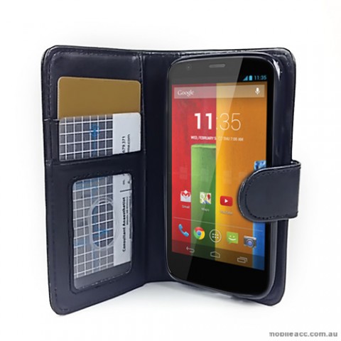 Synthetic Leather Wallet Case Cover for Motorola Moto G