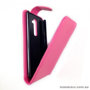 Synthetic Leather Flip Case for LG G2 D802 - Hot Pink
