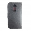 Synthetic Leather Wallet Case for LG G2 D802 - Black