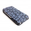 GOOD Quality Leopard Pattern Flip Case for Apple iPhone 4S / 4 - Grey