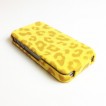 GOOD Quality Leopard Pattern Flip Case for Apple iPhone 4S / 4 - Yellow