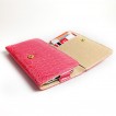 OMO Boa Skin Wallet Case for Apple iPhone 4S / 4 - Pink