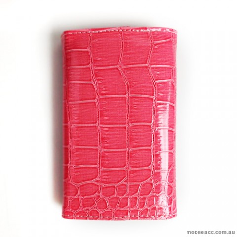 OMO Boa Skin Wallet Case for Apple iPhone 4S / 4 - Pink