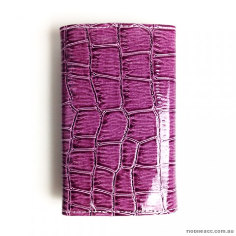 OMO Boa Skin Wallet Case for Apple iPhone 4S / 4 - Purple