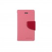 Mercury Goospery Fancy Diary Wallet Case for iPhone 4 / 4S - Light Pink