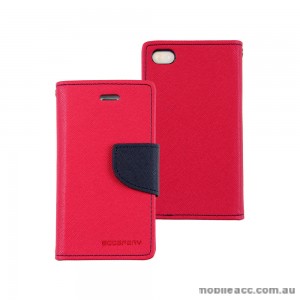 Mercury Goospery Fancy Diary Wallet Case for iPhone 4 / 4S - Hot Pink