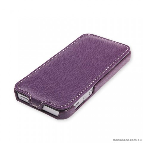 Melkco Synthetic Leather Flip Case for iPhone 5/5S/SE - Purple