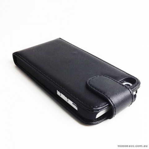 Synthetic PU Leather Flip Case for iPhone 5/5S/SE - Black