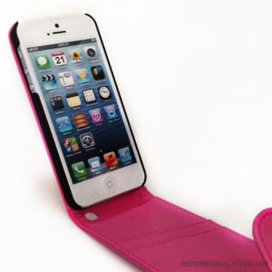 Synthetic Leather Flip Case for iPhone 5/5S/SE - Pink