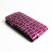 Snake Skin Leather Flip Case for iPhone 5/5S/SE - Purple