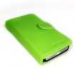 Melkco Synthetic Leather Wallet Case for iPhone 5/5S/SE - Green