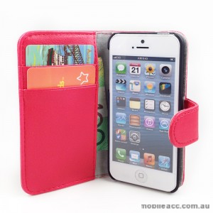 Loel Quality Wallet Case for Apple iPhone 5/5S/SE - Red