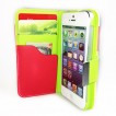 Painting Synthetic Leather Wallet Case for iPhone 5/5S/SE - Red