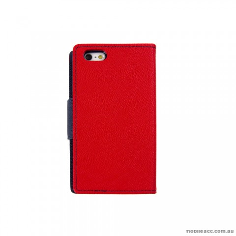 Mercury Goospery Fancy Diary Wallet Case for iPhone 5/5S/SE - Red