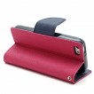Mercury Goospery Fancy Diary Wallet Case for iPhone 5/5S/SE - Hot Pink