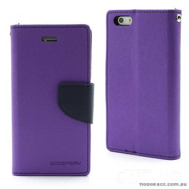 Mercury Goospery Fancy Diary Wallet Case for iPhone 5/5S/SE - Purple