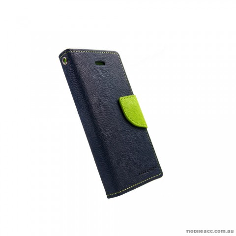 Mercury Goospery Fancy Diary Wallet Case for iPhone 5/5S/SE - Navy Blue