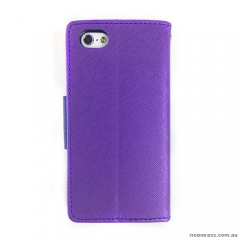 Mercury Goospery Fancy Diary Wallet Case for iPhone 5C - Purple