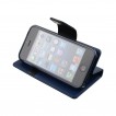 Mercury Goospery Sonata Diary Wallet Case for iPhone 5/5S/SE - Navy Blue