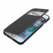 Korean WOW Window View Flip Cover for iPhone 5/5S/SE - Black