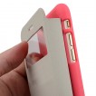 Korean WOW Window View Flip Cover for iPhone 5/5S/SE - Hot Pink X2
