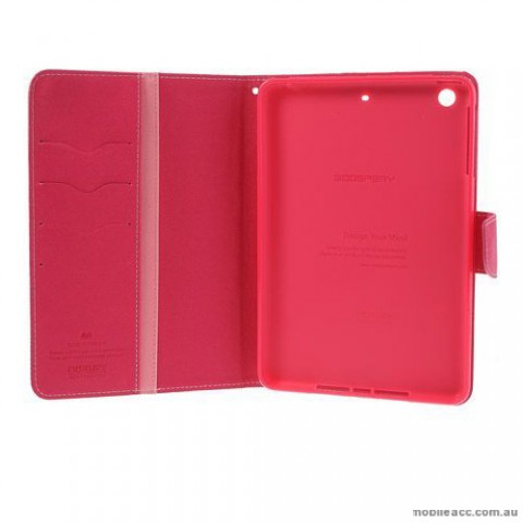 Korean Mercury Fancy Diary Wallet Case for Apple iPad mini 4 Pink