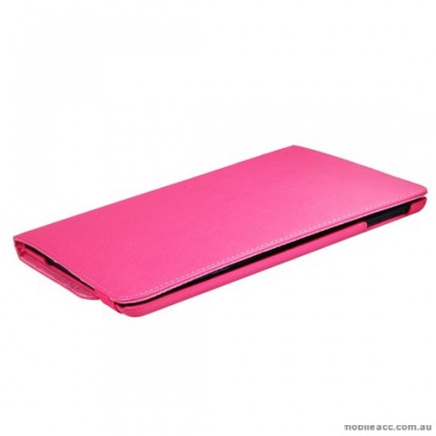 360 Degree Rotary Flip Case for iPad Air - Hot Pink