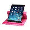 360 Degree Rotary Flip Case for iPad Air - Hot Pink