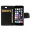 iPhone 6/6S Korean Mercury Sonata Diary Wallet Case - Black