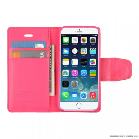 iPhone 6/6S Mercury Sonata Diary Wallet Case Cover - Hot Pink