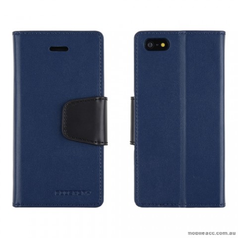 iPhone 6/6S Korean Mercury Sonata Diary Wallet Case - Navy