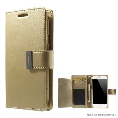 Korean Mercury Rich Diary Wallet Case for iPhone 6/6S - Gold