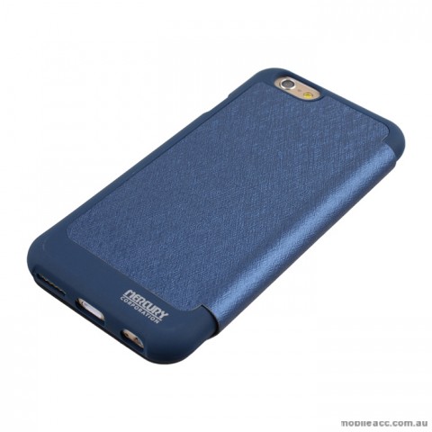 Korean WOW Window View Flip Cover for iPhone 6/6S - Navy Blue