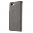 Korean Mercury Daily Canvas Diary Wallet Case for iPhone 6/6S Gray