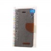Korean Mercury Daily Canvas Diary Wallet Case for iPhone 6/6S Gray