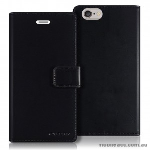 Mercury Blue Moon Diary Wallet Case for iPhone 6 Plus / 6S Plus Black