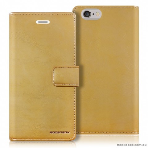 Mercury Blue Moon Diary Wallet Case for iPhone 6 Plus / 6S Plus Gold