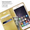 Mercury Blue Moon Diary Wallet Case for iPhone 6 Plus / 6S Plus Gold