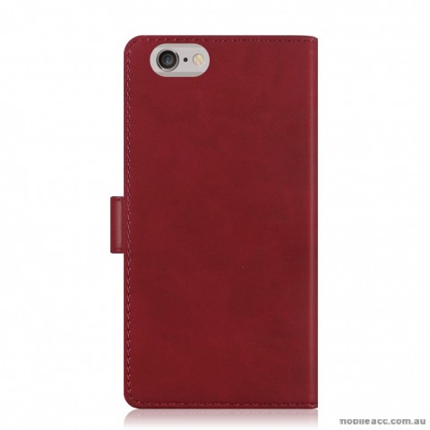 Mercury Blue Moon Diary Wallet Case for iPhone 6 / 6S Red Wine