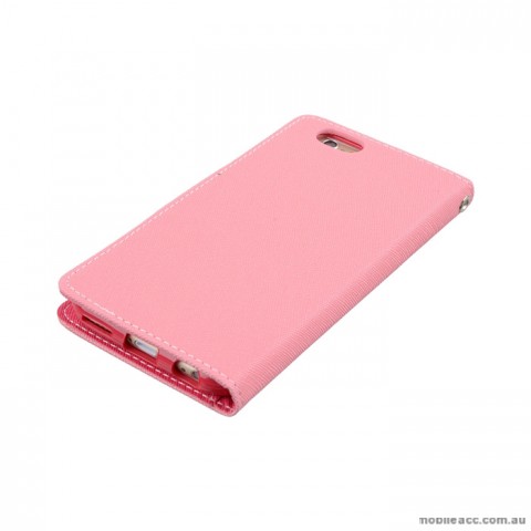 Korean Mercury Fancy Diary Wallet Case for iPhone 6+/6S+ - Baby Pink