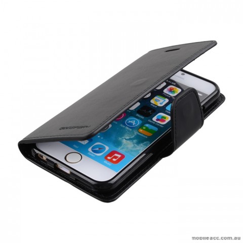 Korean Mercury Sonata Diary Wallet Case for iPhone 6+/6S+ - Black