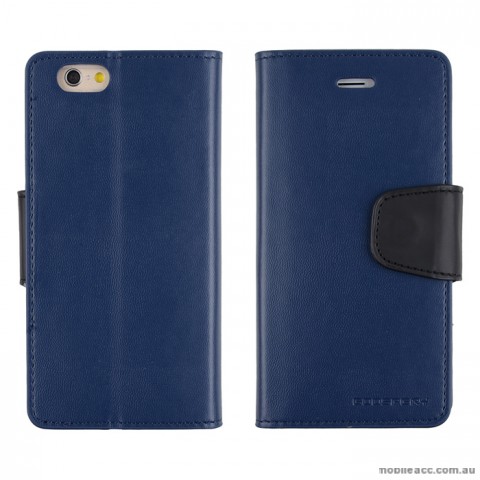 Korean Mercury Sonata Diary Wallet Case for iPhone 6+/6S+- Navy
