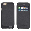 Korean WOW Window View Flip Cover for iPhone 6+/6S+ - Black