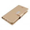 Korean Mercury Rich Diary Double Wallet Case for iPhone 6/6S Plus - Gold